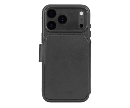 Etui / obudowa na smartfona Decoded Leather Detachable Wallet, iPhone 17 Pro, Black